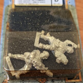 Imperial Guard Cadian Sergeant and Assault weapons metal sealed blister